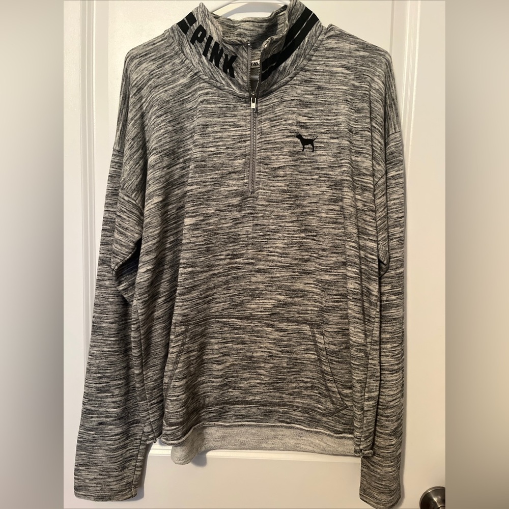 PINK half zip sweatshirt Large